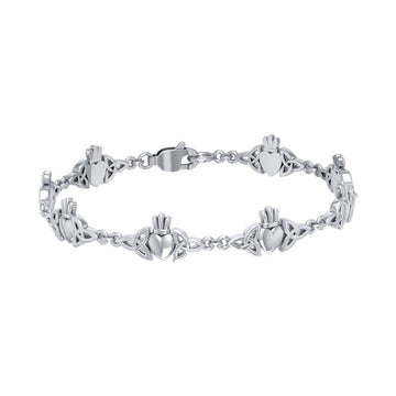 Celtic Trinity Claddagh Link Bracelet TBG368 - Jewelry